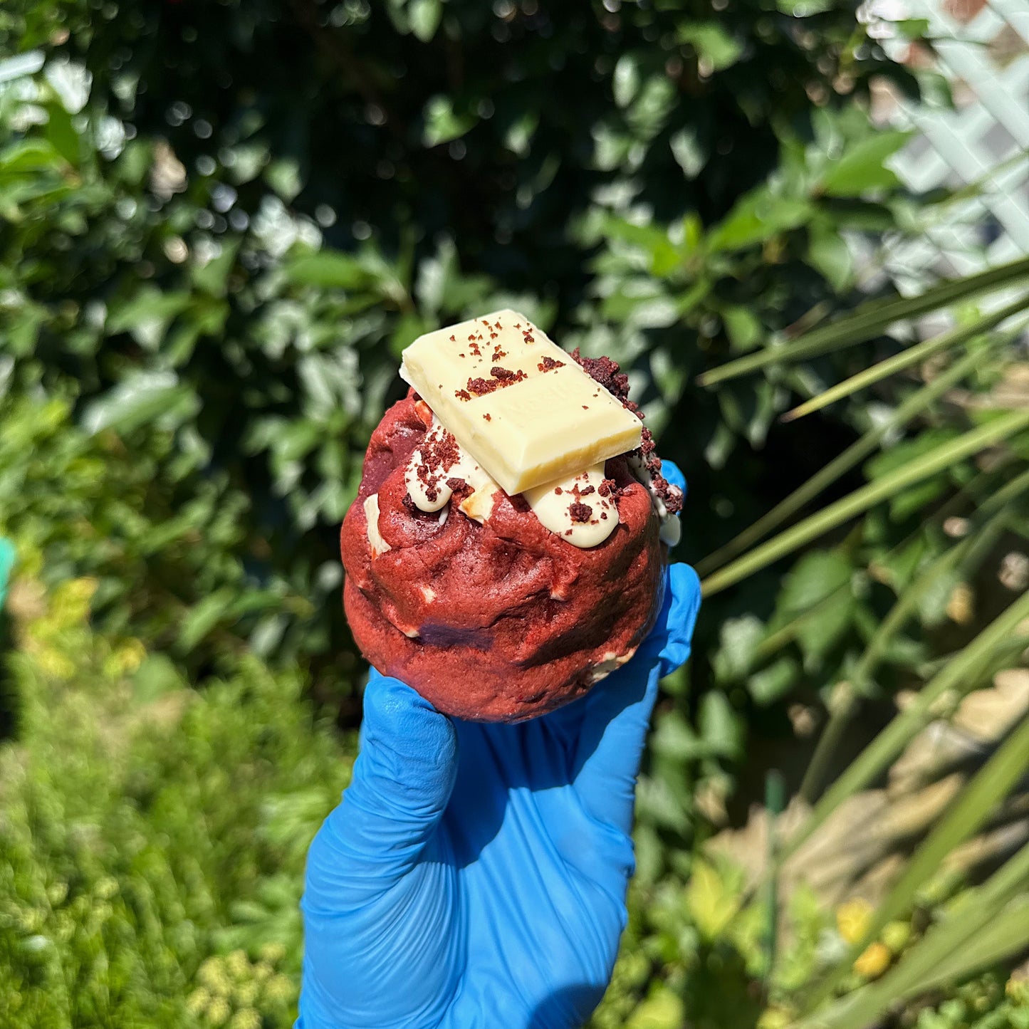 Red Velvet Cake Stuffed Cookie