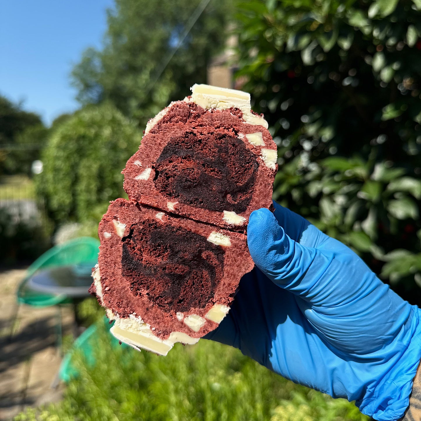Red Velvet Cake Stuffed Cookie