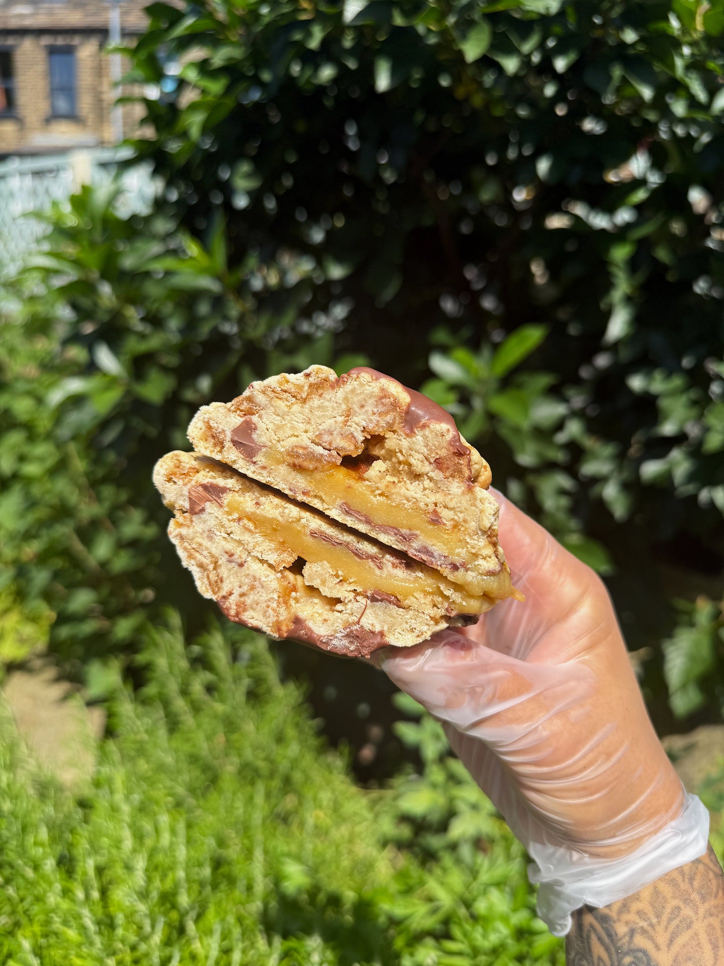 Stroopwafel Stuffed Cookie