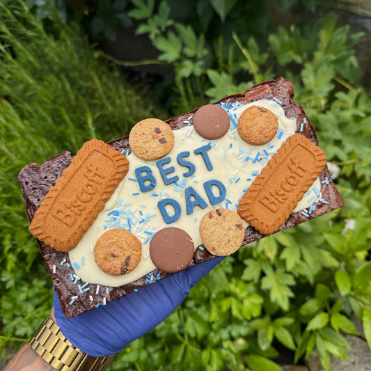 'BEST DAD' Brownie Slab